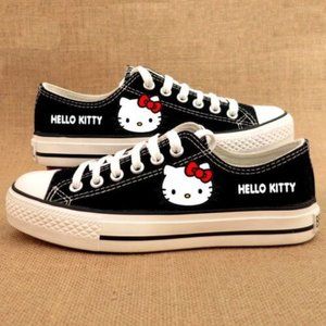 Hello Kitty Women’s Shoes Sneakers Low Top Canvas Tennis Star Girls Ladies